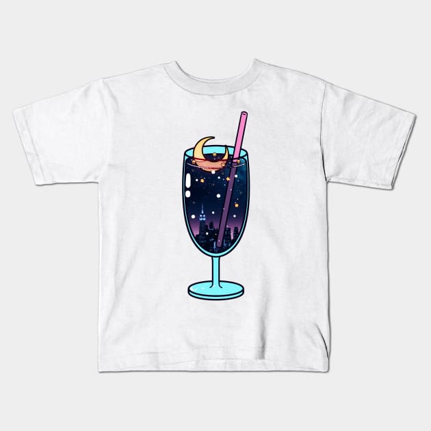 Moon Soda Kids T-Shirt by seerlight